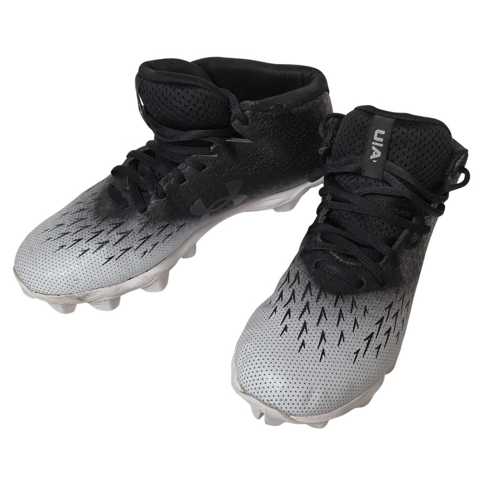 Under Armour UA Spotlight Fran RM 4.0 Mens 7.5 Black‎ White Cleats 3027293-001